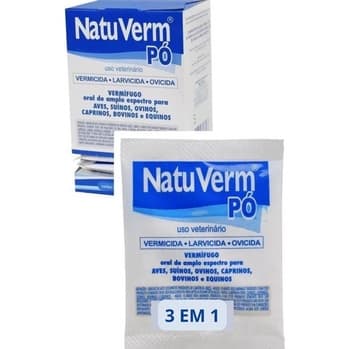 Natuverm P/ Aves/suínos/equinos/bovinos/caprinos/ovinos 20g