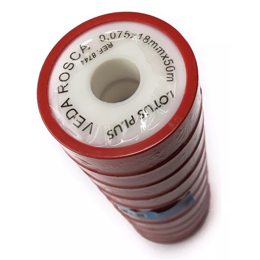 Kit 10 Rolos Veda Rosca 18mm x 50 Metros Fita Teflon