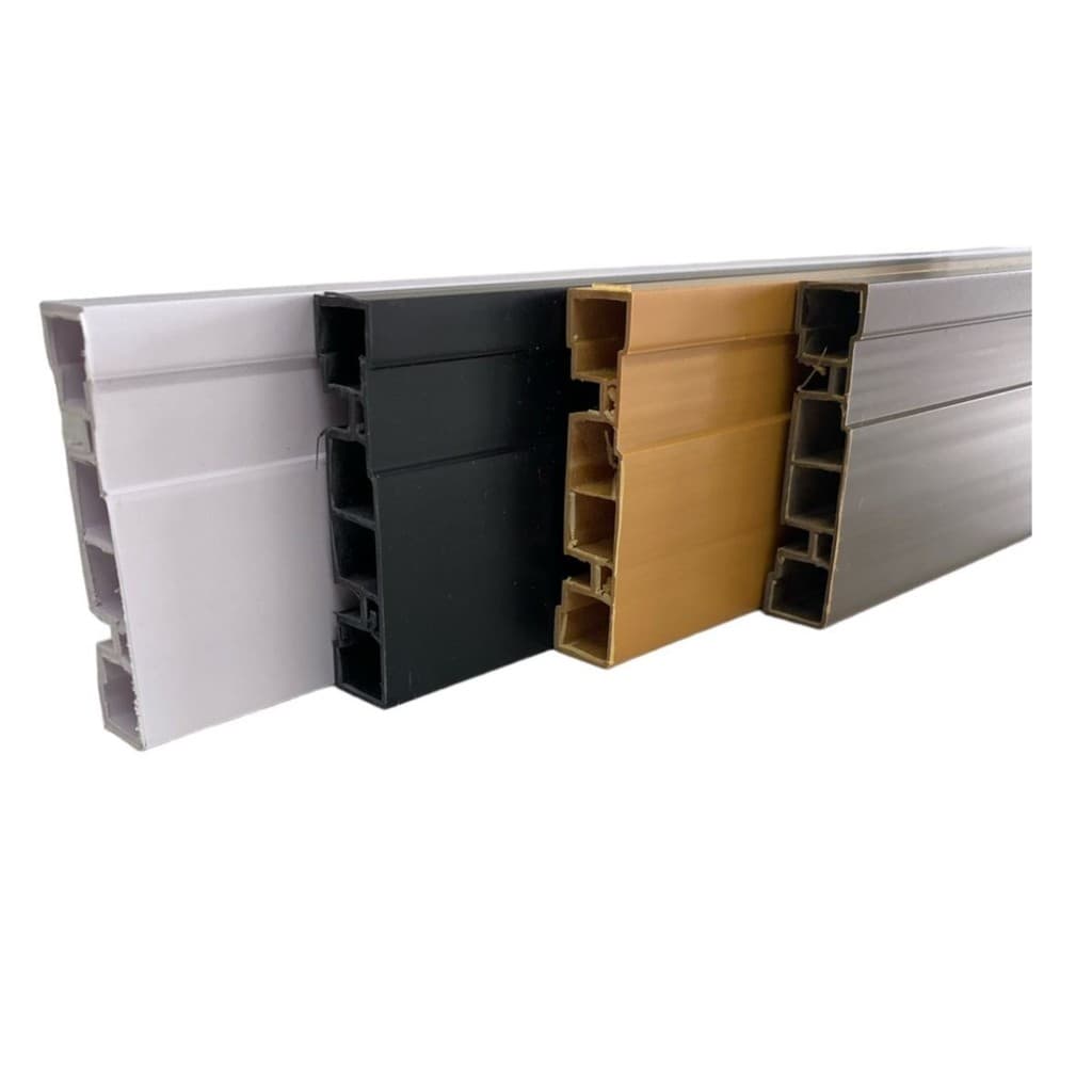 Rodapé de Pvc 7cm 8m Kit 8 Barras de 1m