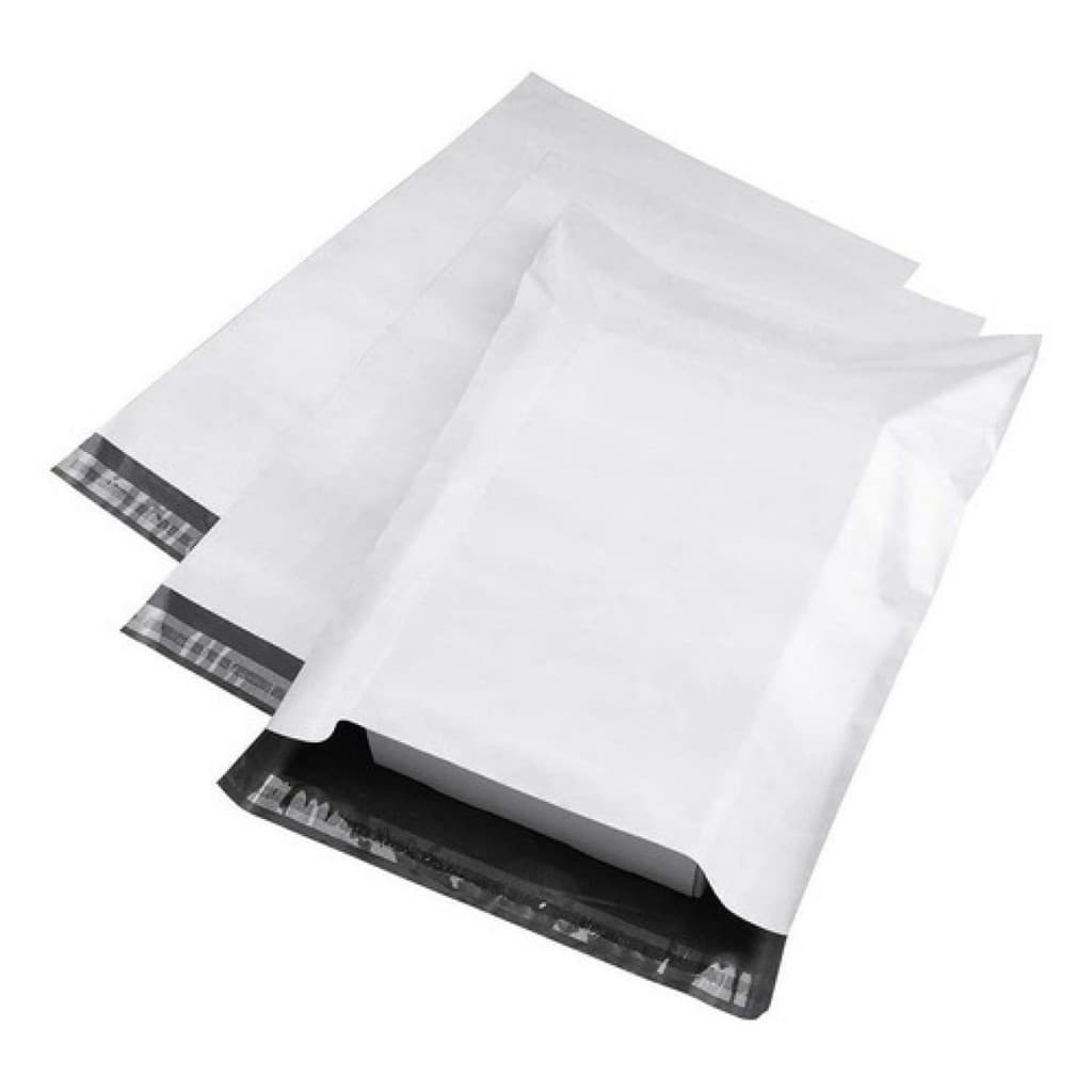 100 Saco Envelope De Segurança Branco Saco Ecommerce 28x50cm