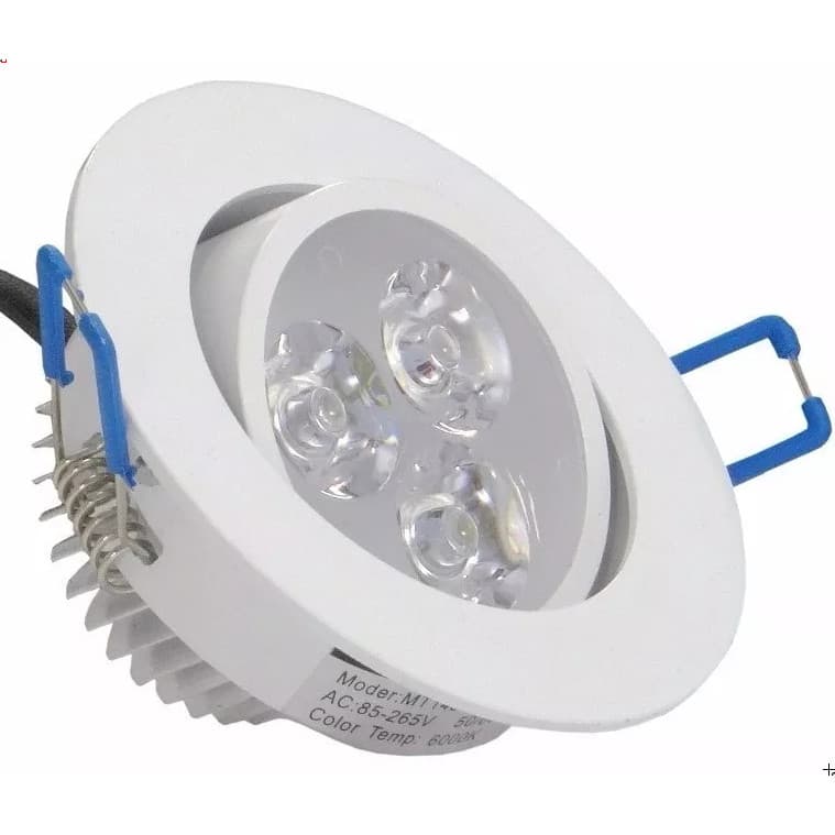 Lâmpada Led 3w Spot Redondo Embutir Bco Quente Bivol