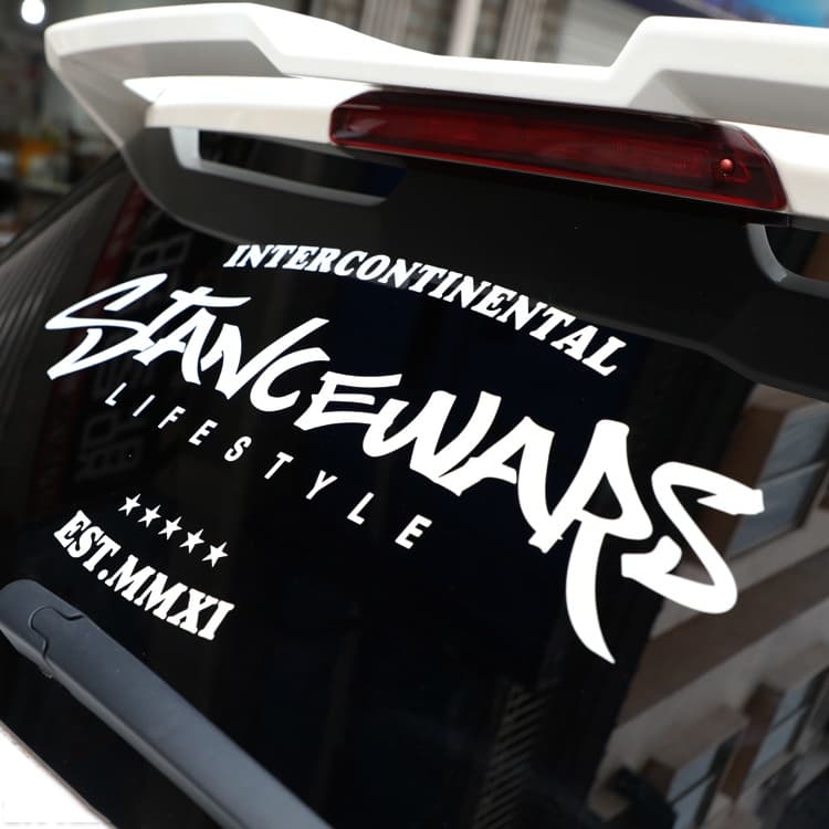 Adesivo Carro sport STANCEWARS intercontinental Para Brisa