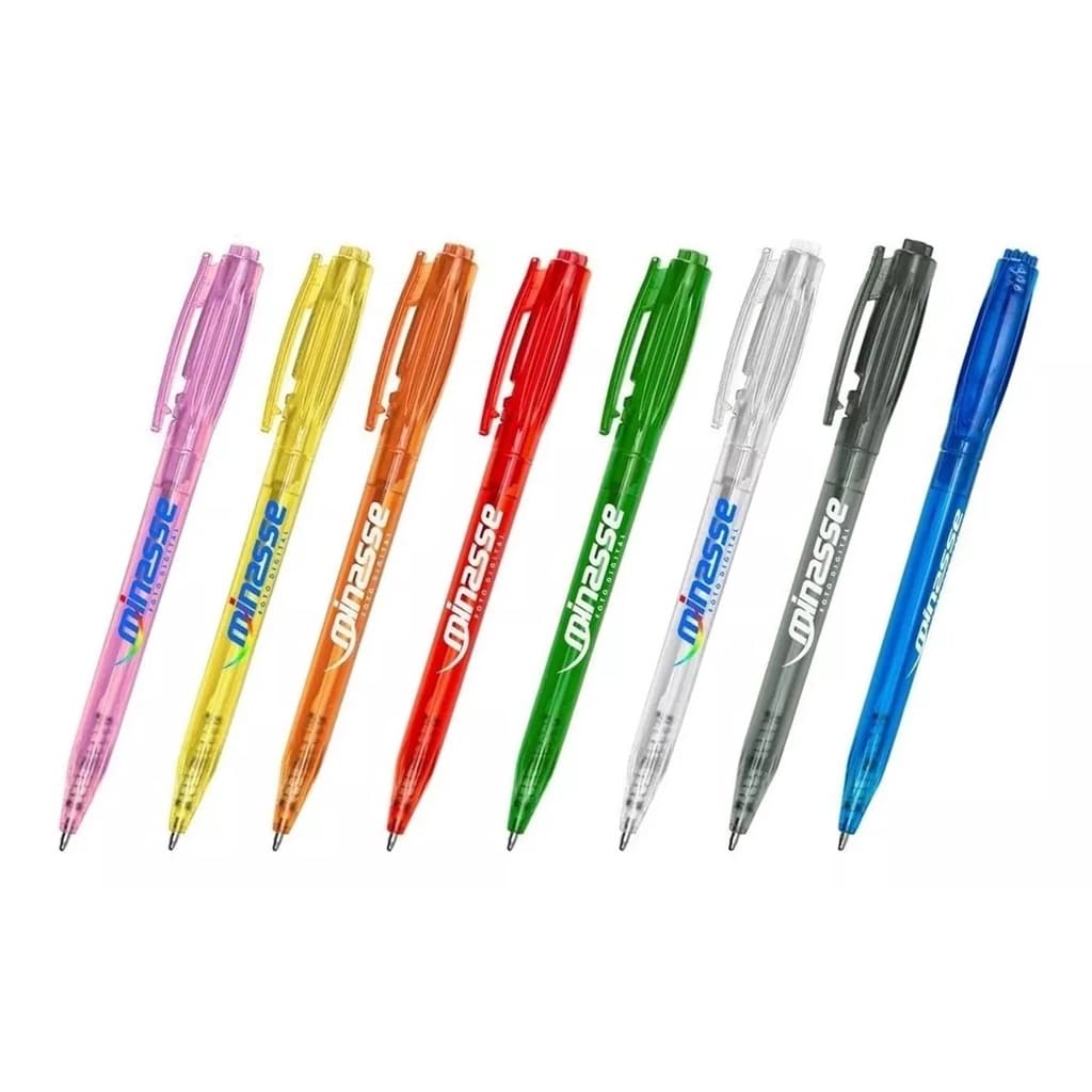 100 Canetas Mod 6161 Personalizadas  Impressão Color