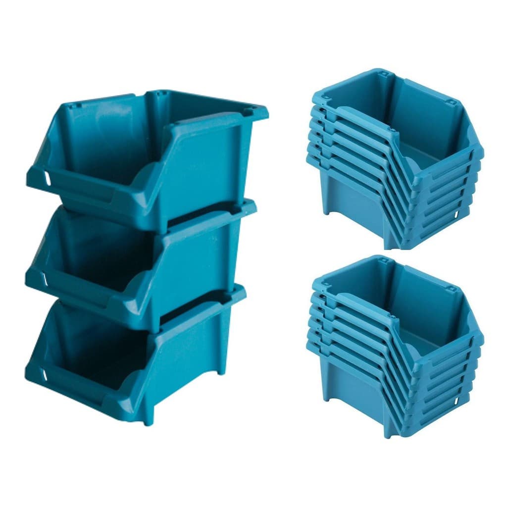Kit 20x Caixa Gaveteiro Plástica Empilhável N. 7 Azul PRESTO