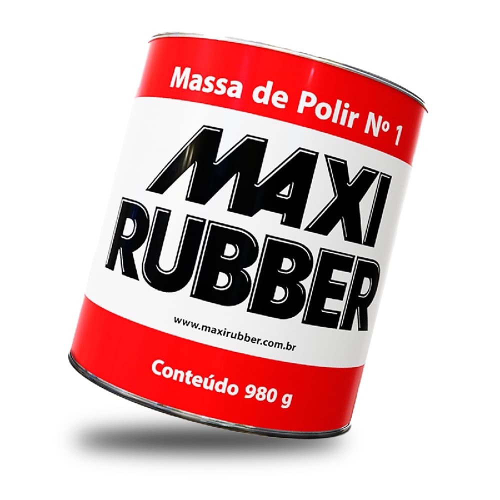 MASSA DE POLIR ACABAMENTO AUTOMOTIVO MAXI RUBBER N1 980GR