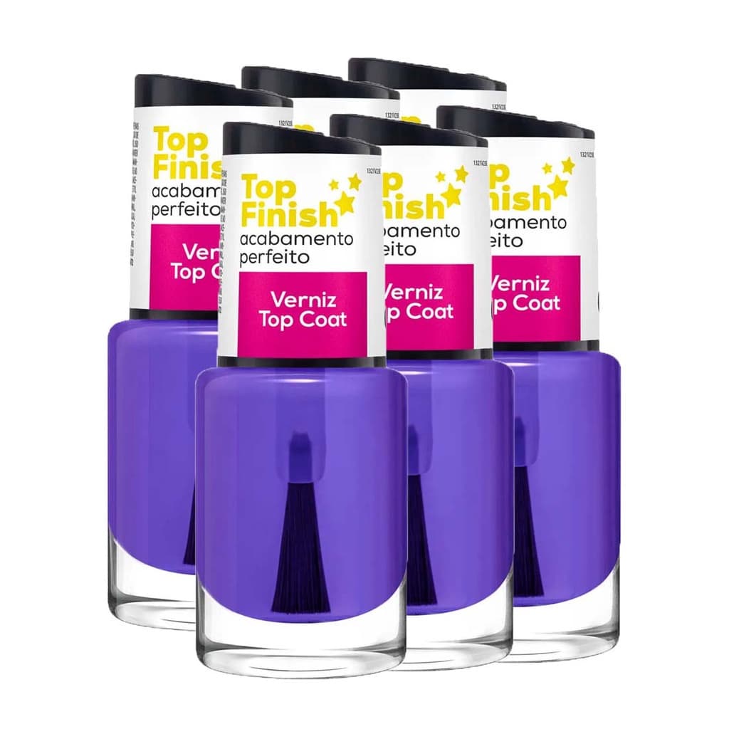 6 Top Finish Verniz Top Coat Acabamento Perfeito 10ml - Cora
