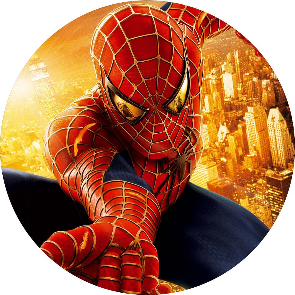 Painel Redondo Homem Aranha Spider 50X50 em TECIDO SUBLIMATICO