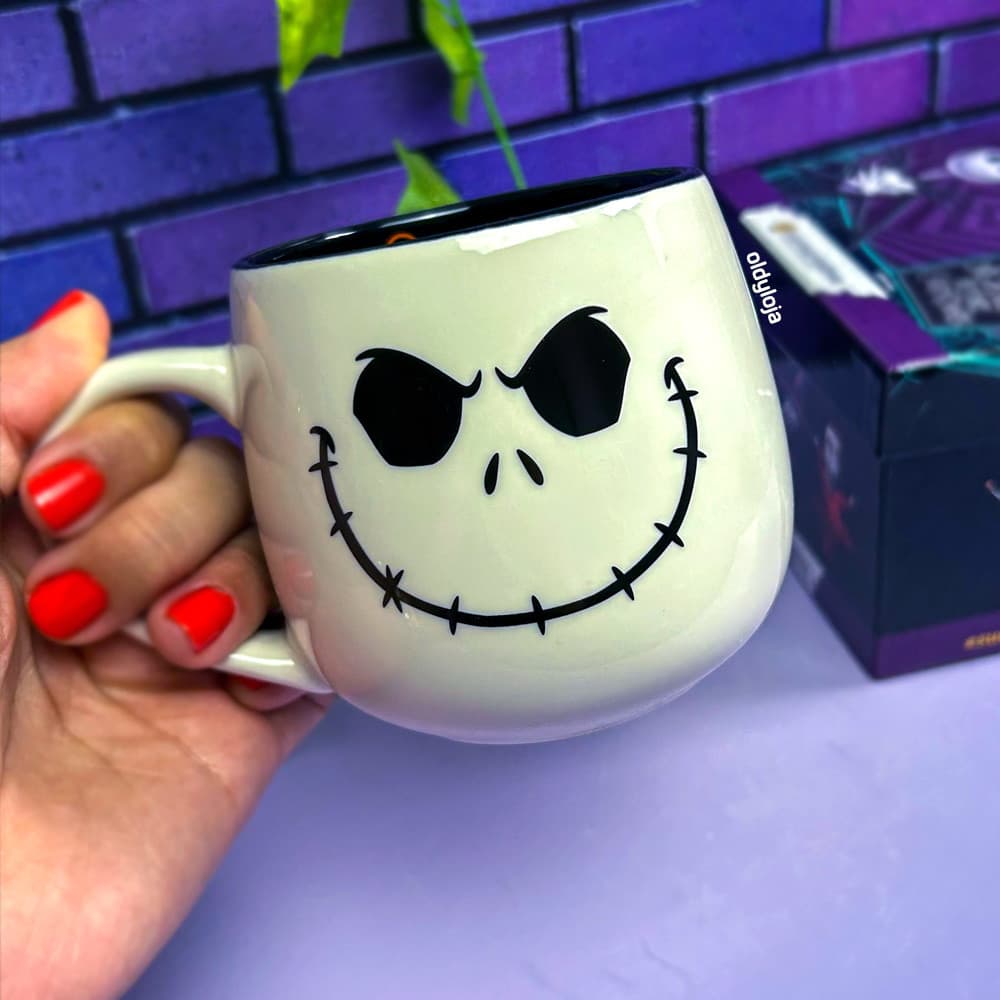 Caneca Halloween Jack Skellington 350ml Cerâmica Canecas Diferentes Licenciada