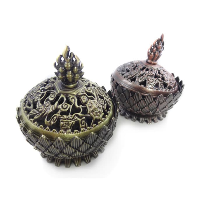 Incensário Flor de Lótus 7cm - Suporte para Incenso e Defumação