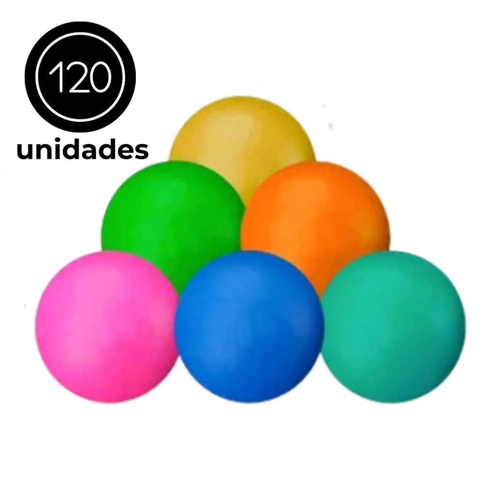 Bolinha Lisa Fisioterapia Kit 120 Anti Stress Mão Bola Pet