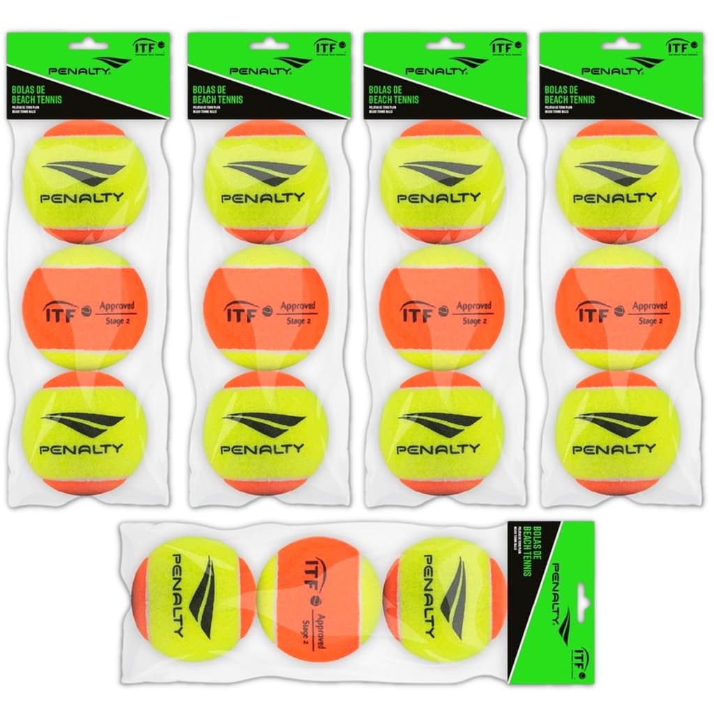 Kit 15 Bolinhas Bola De Beach Tennis Penalty Premium Pack Pro