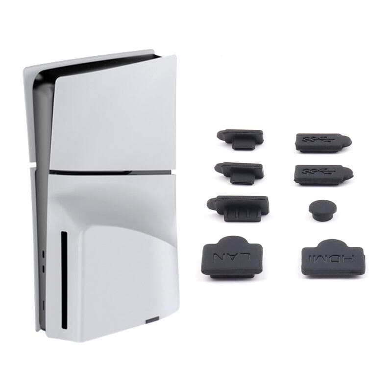 8/9PCS Plugue De Silicone À Prova De Pó Tampa Protetora Anti-Conjunto De Plugues Para PS5 Slim/PS5 PRO Console Acessório