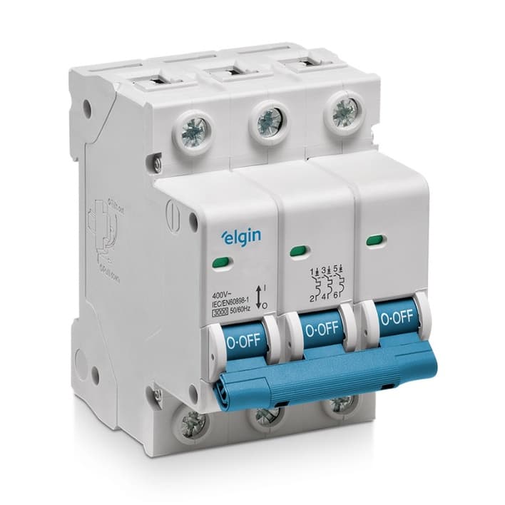 Disjuntor Elgin Tripolar 70A 80A 100A 125A