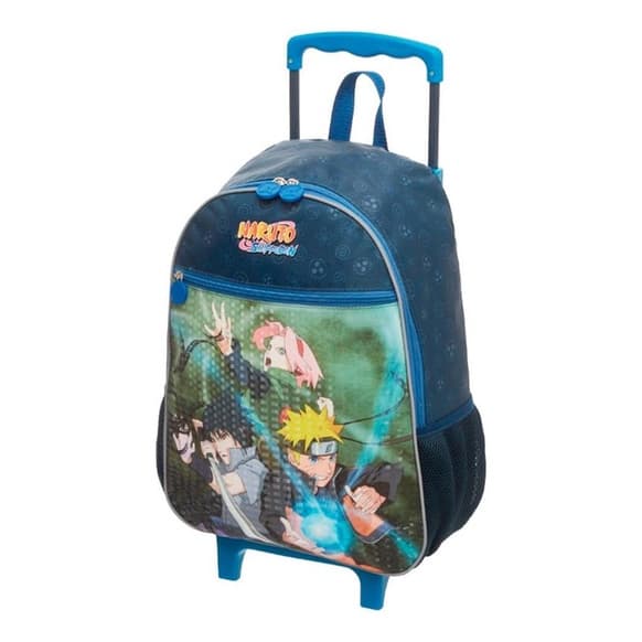 Mochila Rodinha Infantil Escolar Menino Naruto Time Pacifc