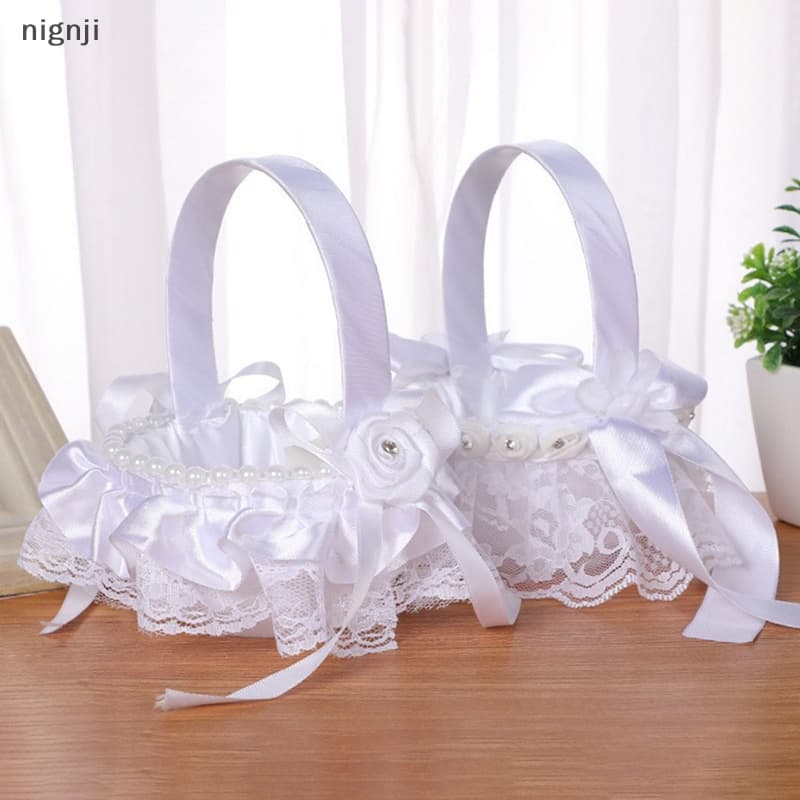 Nignji Elegante Suprimentos De Casamento Simulação De Cesta De Flores Pétalas De Decoração De Casa Presente BR
