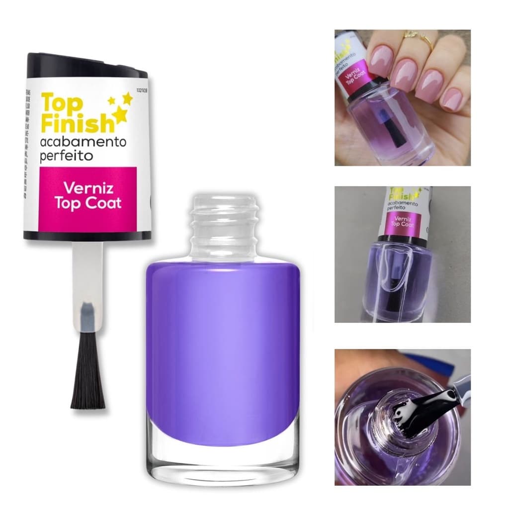 Verniz Top Coat Cuidados Especiais Unhas Top Finish Brilho Intenso Cora 10ml