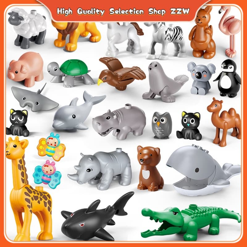 【Entrega rápida】Duplo Compatível Lego City Butterfly Cisne Animal Blocos De Construção De Animais Grandes Partículas Cri
