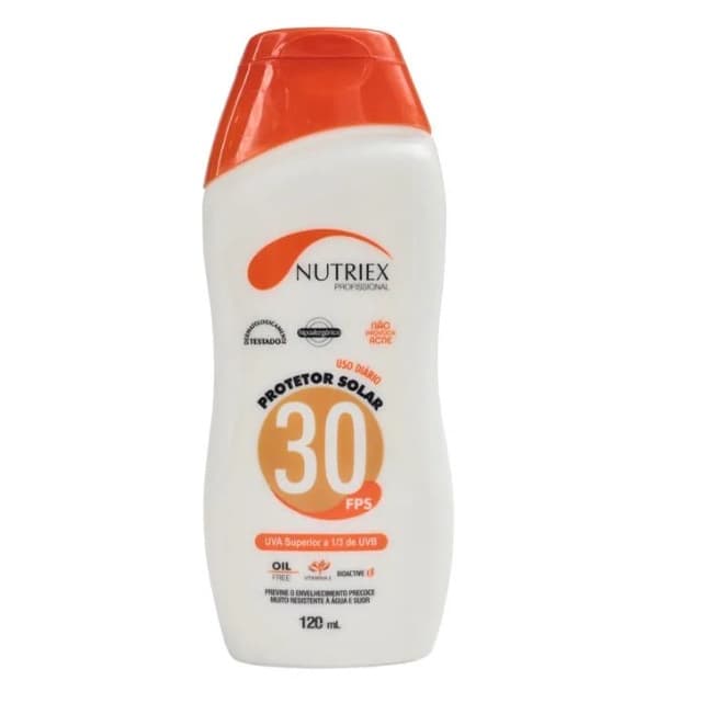 Protetor Solar Nutriex FPS 30 120ml UVA UVB Resistente à Água