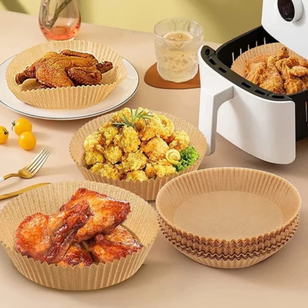 Forma Descartável para Air Fryer 19,5cm 50Unid