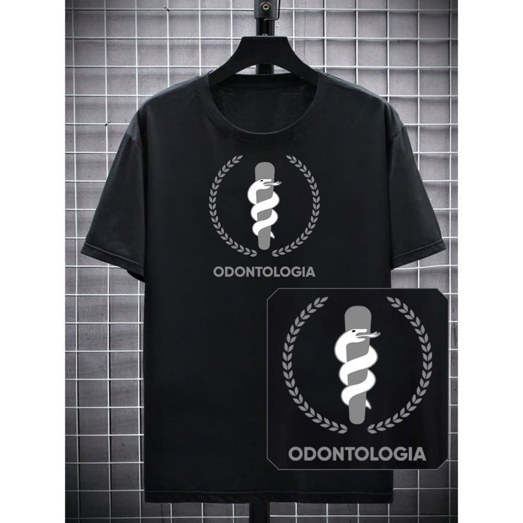 Camiseta Odontologia Estudos Basica Blusa Streetwear 100% algodão todas