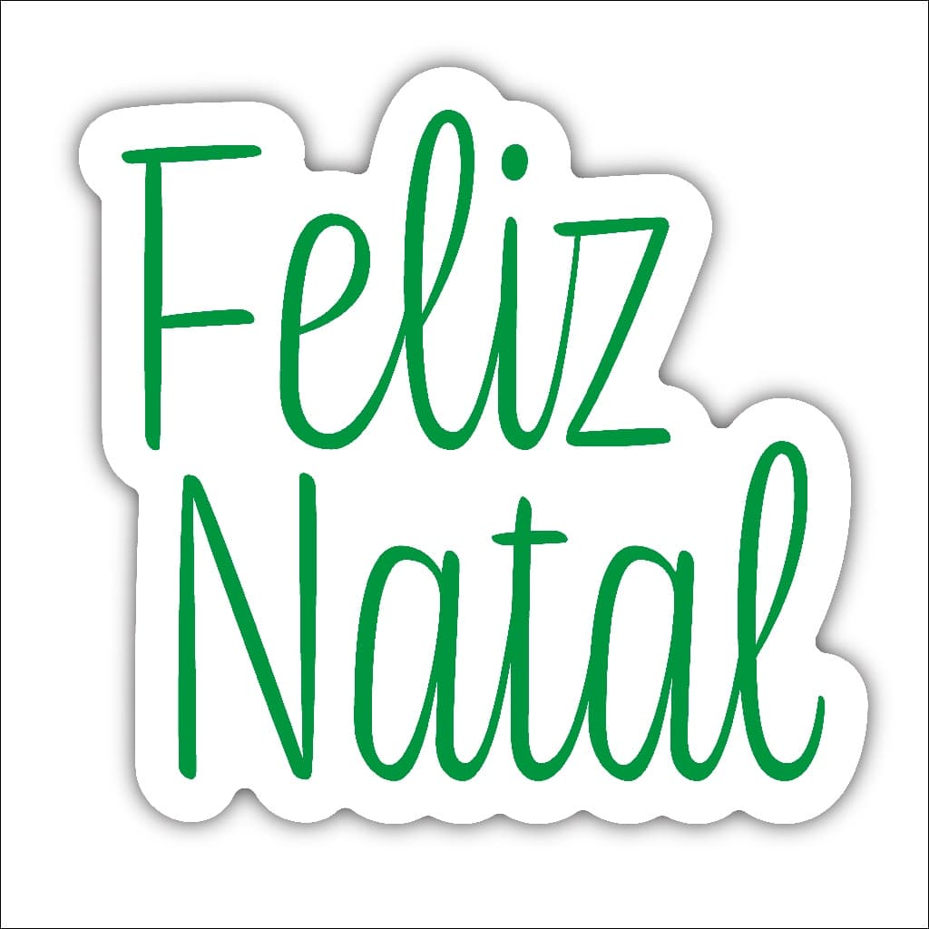 Placa Quadro Happy Feliz Natal Verde e Branco - Decoração