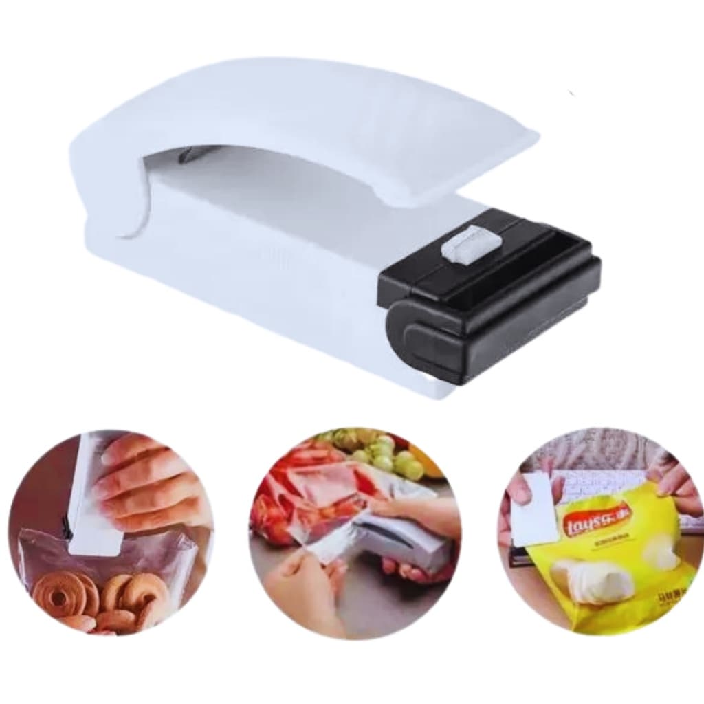 Mini Seladora Portátil Máquina Doméstica/Saco Plástico Embalagem Para Alimentos Lanches