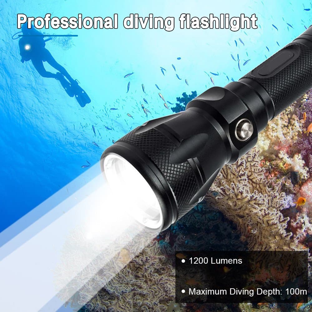 Lanterna De Mergulho Deep Sea Work Patrol Fishing LED Em Liga De Alumínio