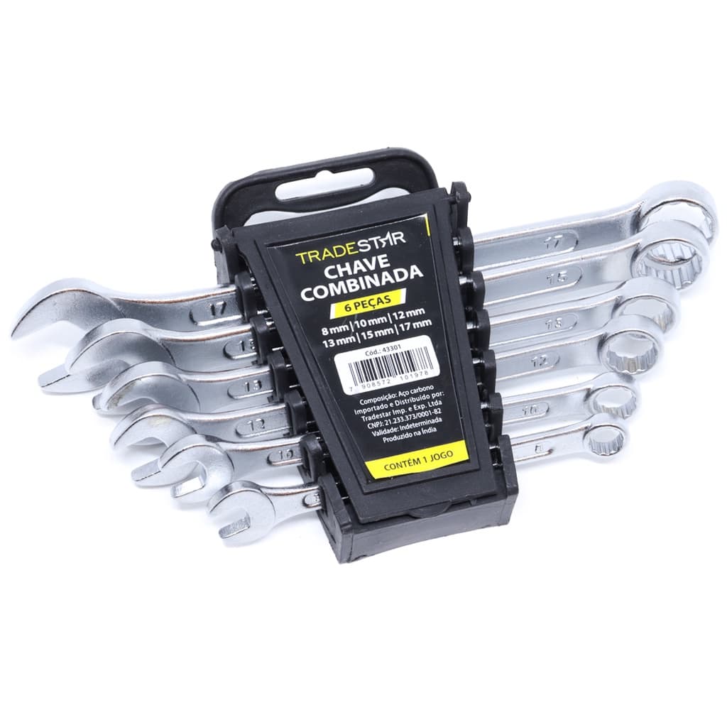 Jogo Chave Combinada 6 Peças 8 A 17mm Profissional Tradestar