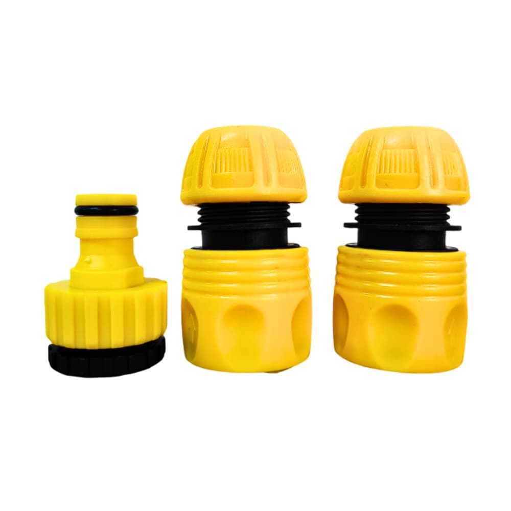 Kit 2 Engates Rápido Mangueira + 1 Adaptador  Bico Torneira Fêmea Jardim