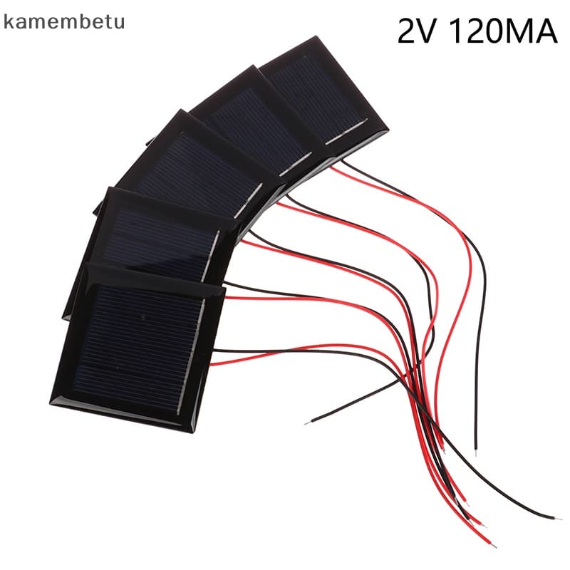 kam Micro Placa Solar Fotovoltaica 5Pcs 2V120MA Células Solares Com Fios Epoxy ka