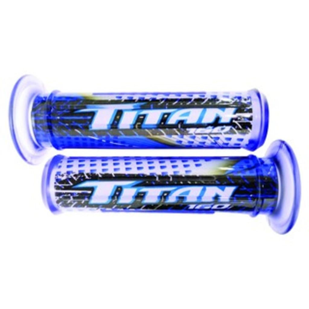 Manopla Punho Luva Para Moto Esportiva Custom Titan 160 Azul Gel Gráfica Macia.
