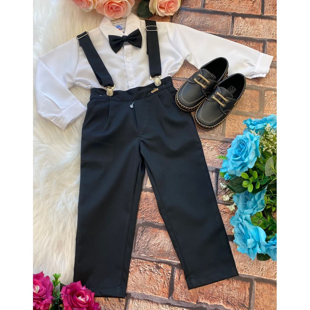 Conjunto Kanga Social Gustavo Preto Suspensorio