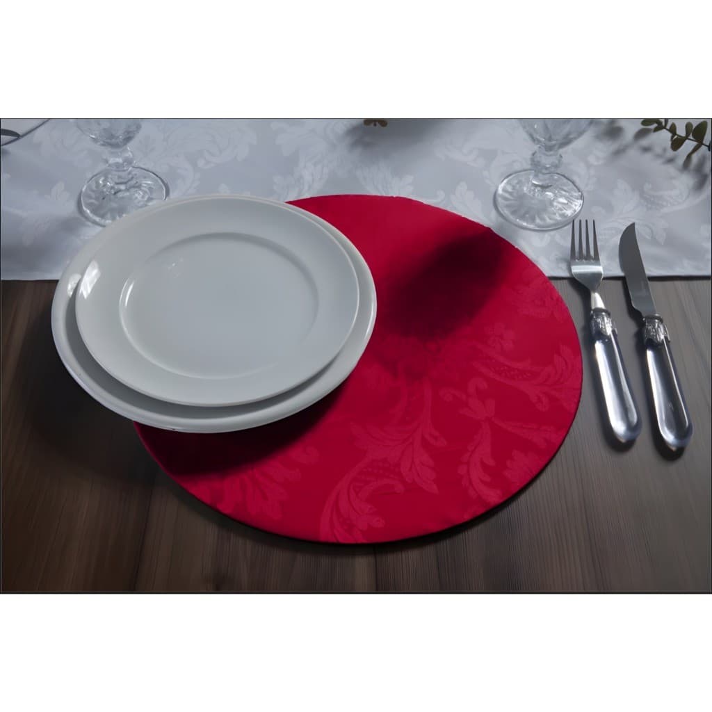 Capa pra Supla - Jogo Americano - Tecido Jacquard com Elástico - 35cm de Diâmetro - Linha Sousplat