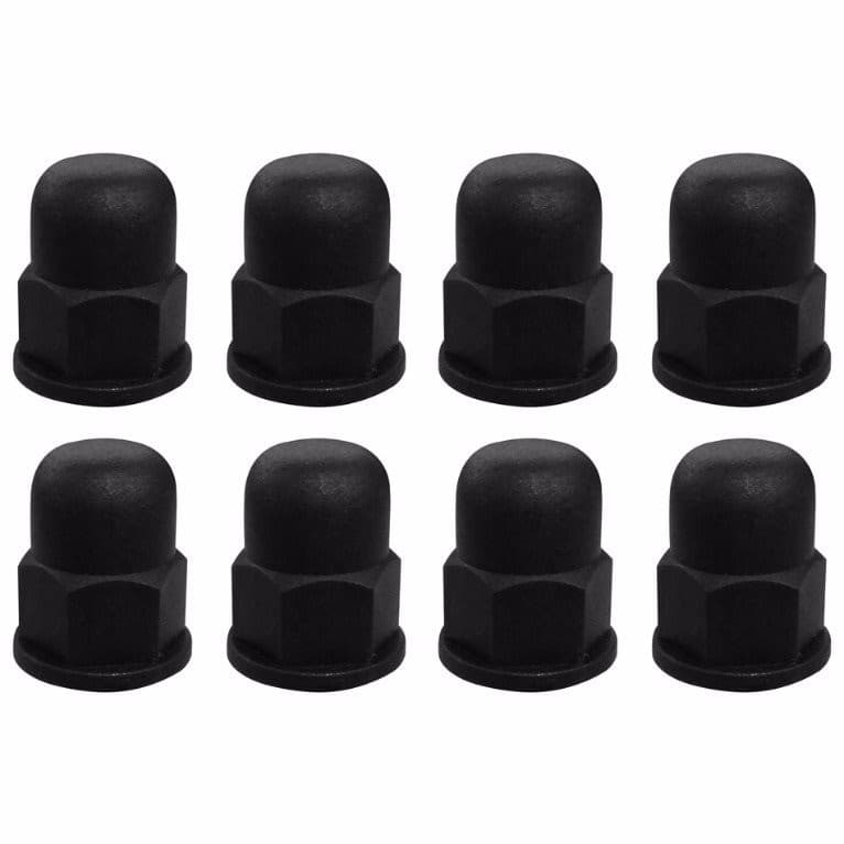 Protetor de Porca Preto com 8 Peças Pebolim Tamancobol