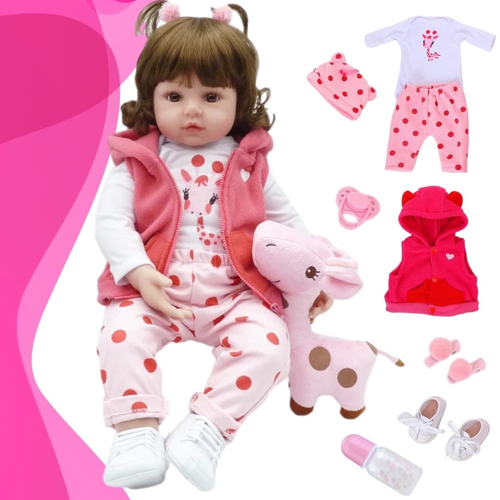 Boneca Reborn Bebe Reborn Menina 100% Silicone New Happy