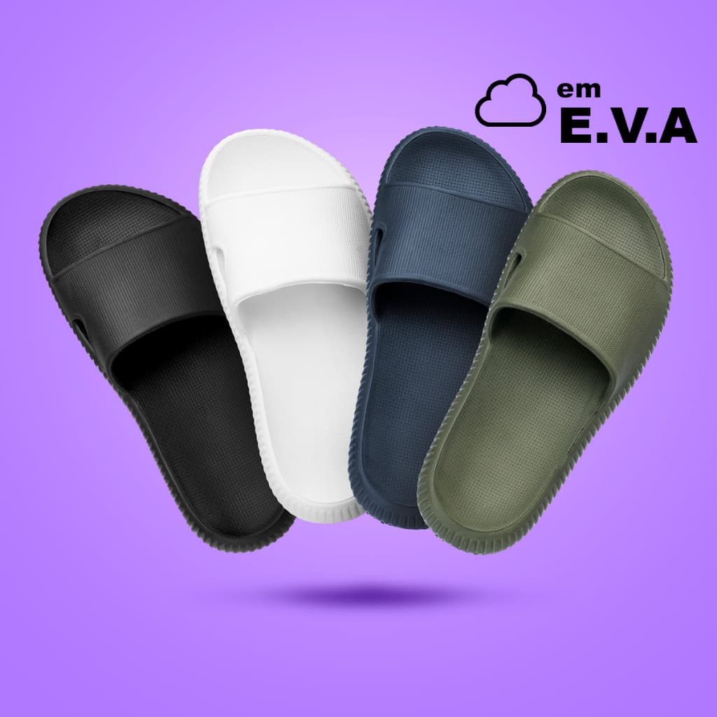 Chinelo Masculino Slide Nuvem Em E.V.A Ortopédico Original Macio Estiloso Envio Imediato