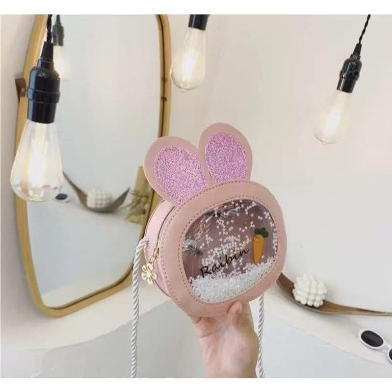 Bolsa Infantil Transversal com Orelhas de Coelho: Fofura e Estilo para os Pequenos!