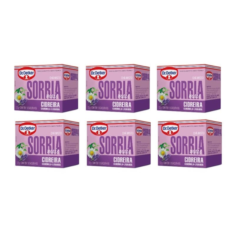 6un Chá Misto Sorria Mais Cidreira, Camomila, Lavanda 10 Saches Dr. Oetker