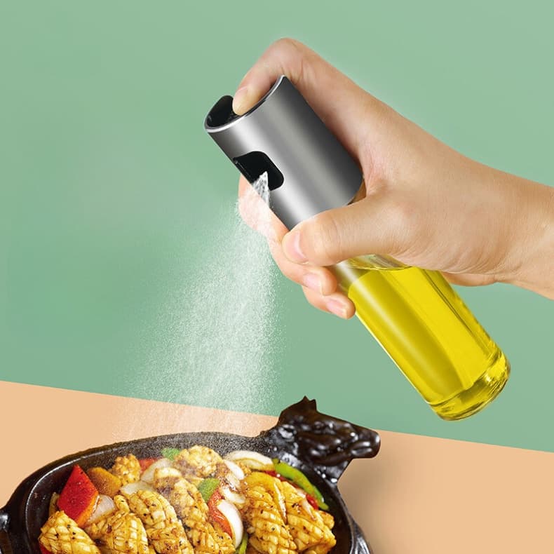 Spray Pulverizador Vidro Inox Borrifador Azeite Vinagreessenciais De Cozinha