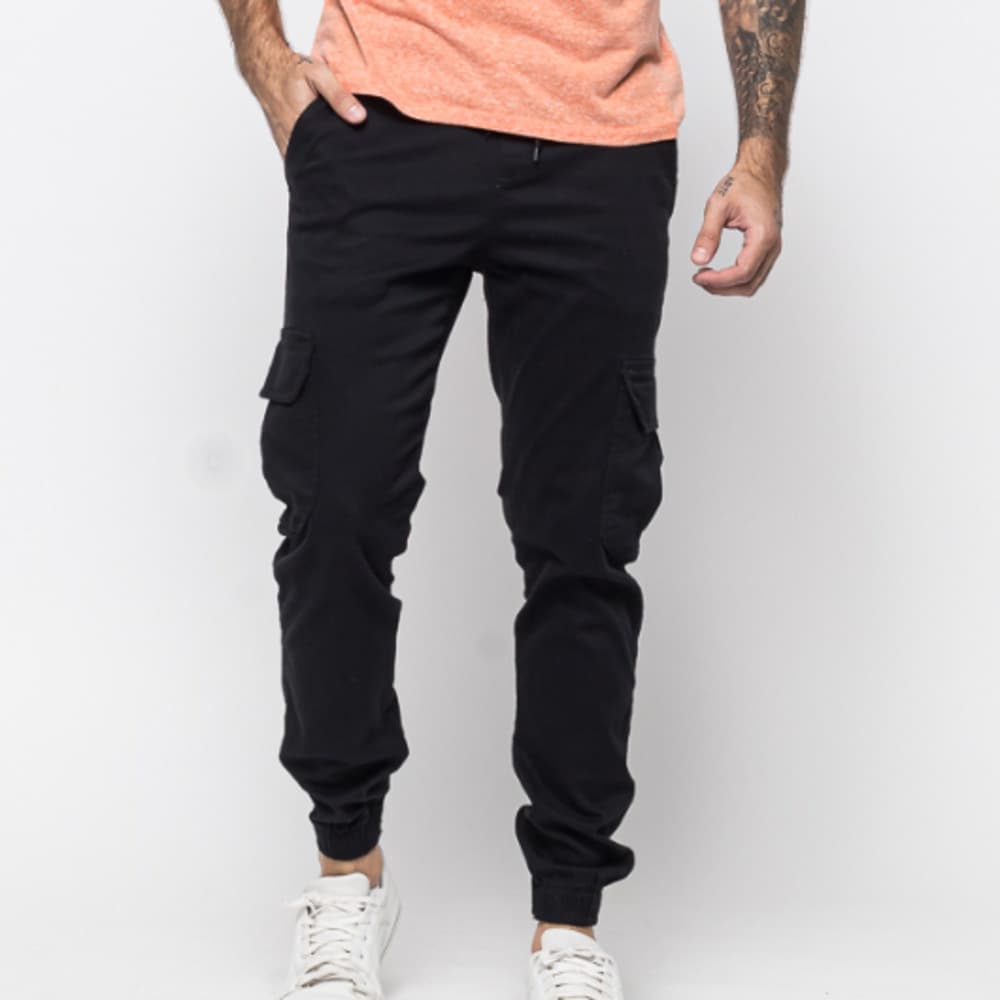 CALÇA JOGGER CARGO MASCULINA /FEMININA DESTROYED RASGADA COM ELASTICO SARJA/BRIM PROMOÇÃO