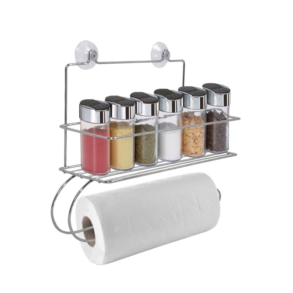Porta Rolo e Condimentos para cozinha e organização de temperos e rolo de papel