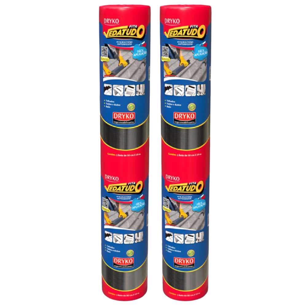 Fita Autoadesiva Asfáltica Vedatudo 90cm X 10m 2 Uni DRYKO