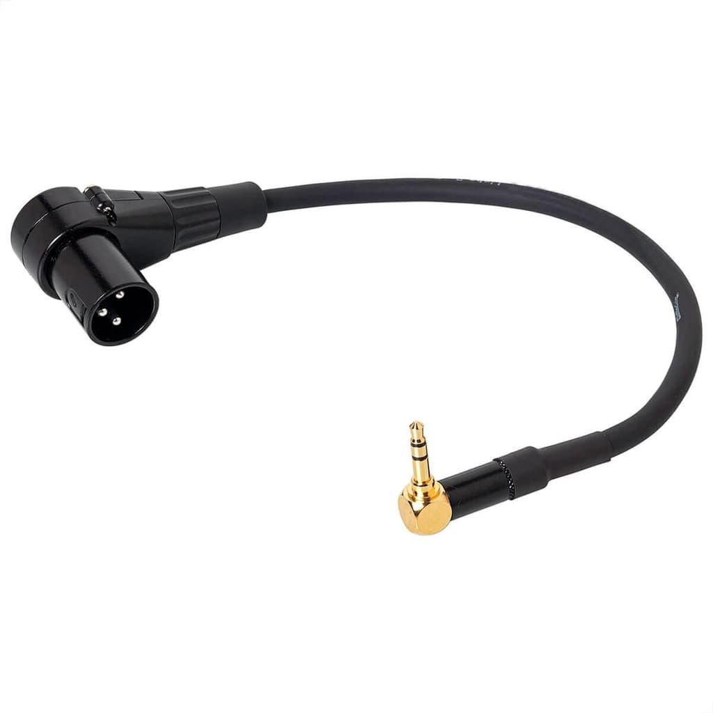 Cabo XLR Macho 90º para P2 Macho 90º graus Estereo 20CM