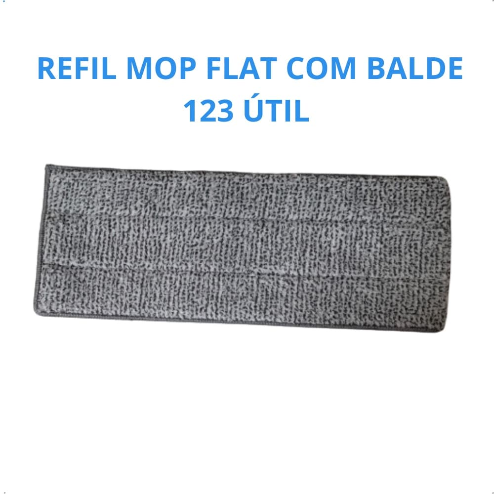 Refil  Mop Flat 123útil - Peça reposição