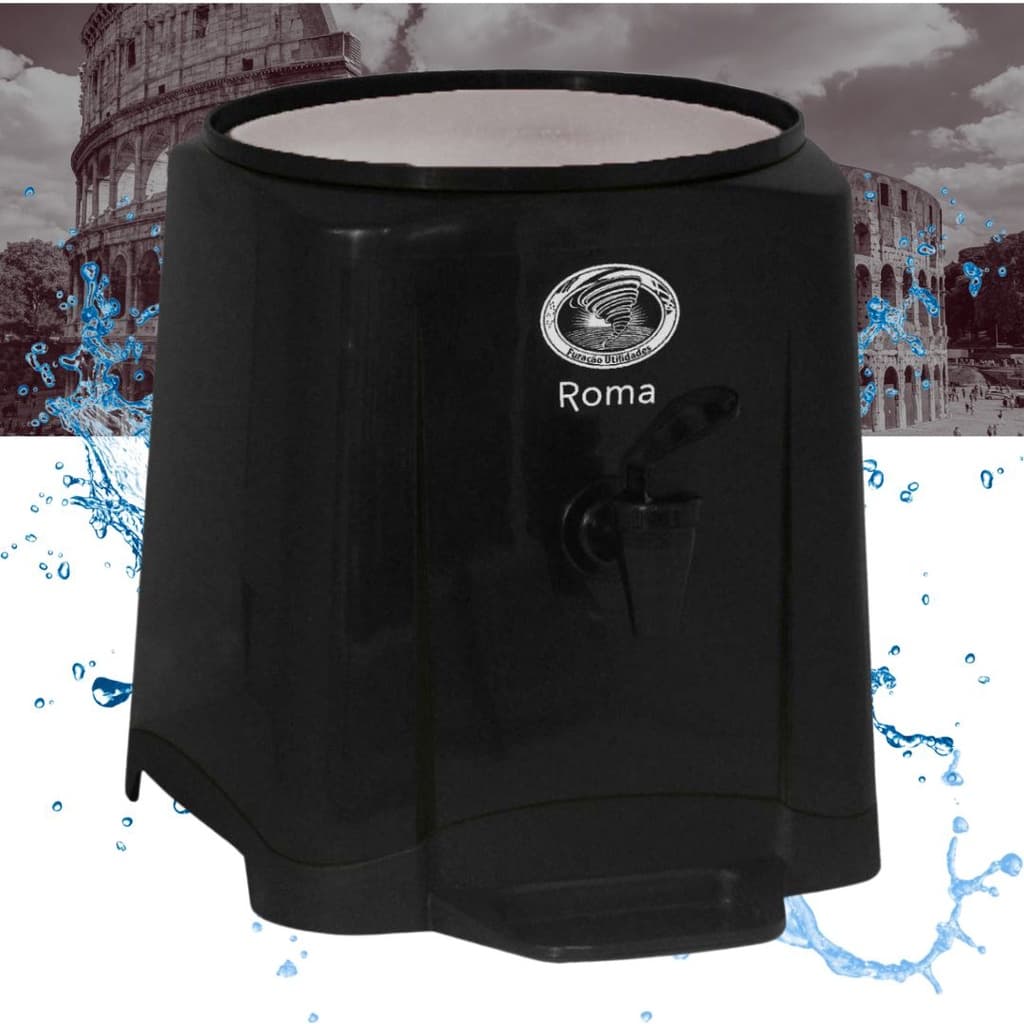 Suporte Roma Água  Com Cuba de Plástico Furacão Utilidades Black