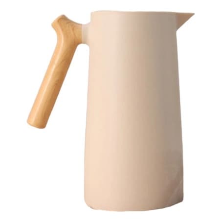 Jarra Garrafa Térmica Alça Curvada 1000ml Café Cabo Madeira