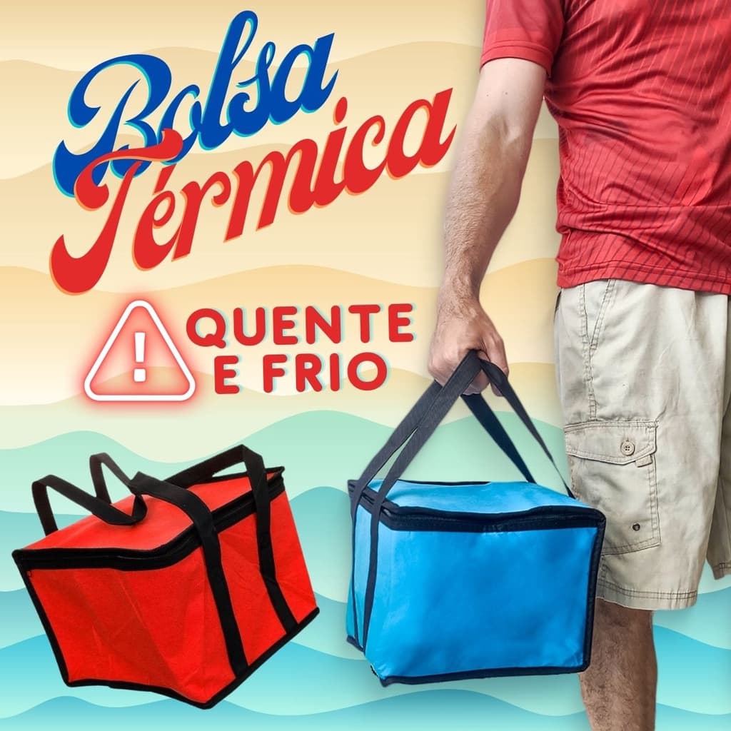 Bolsa Térmica Portátil Marmita Viagem Necessaire Lancheira Economica Infantil