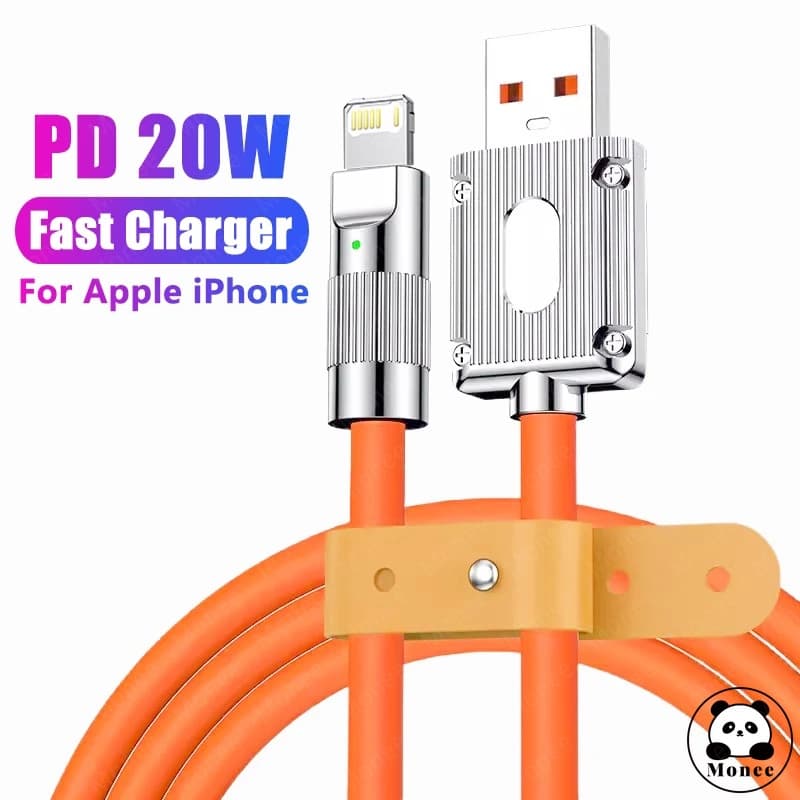 OD6.0 Cabo Carregador De Dados iPhone 14 13 12 11 Pro Max xs xr 6s 7 8 Plus Telefone TPE