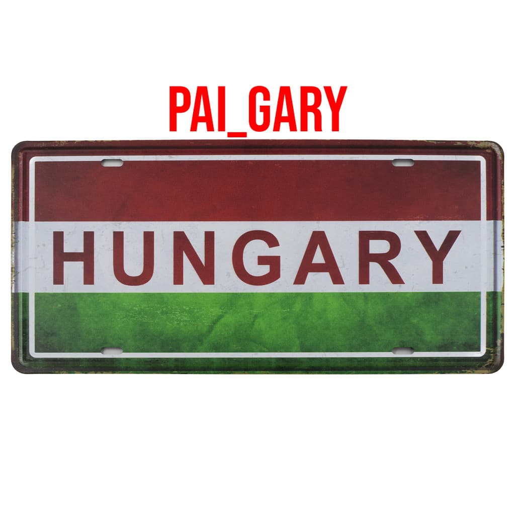 QUADRO PLACA DECORATIVA METAL PAIS HUNGRIA EUROPA EUROPEU