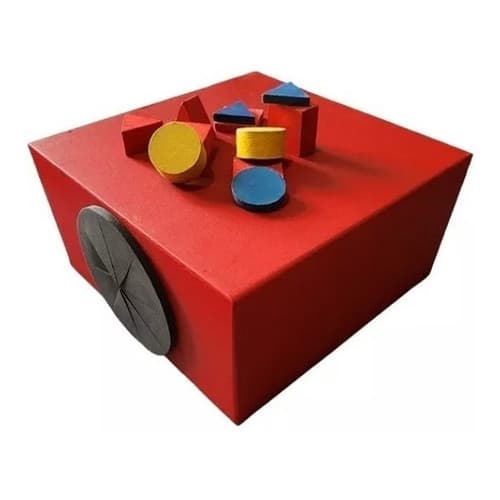 Caixa Tátil 12 Peças Brinquedo Educativo Pedagógico Sensorial Descobrir formas Toy Trade